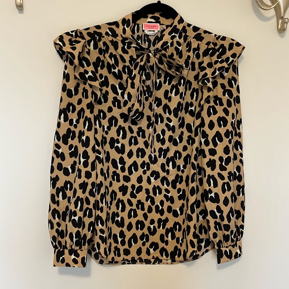 Kate Spade Leopard Print Blouse